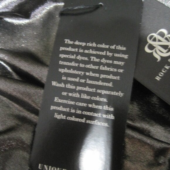 Nwt Rock & Republic Womens XL Metallic Black Cold Shoulder Top Mesh Ladder Neck - Picture 7 of 8